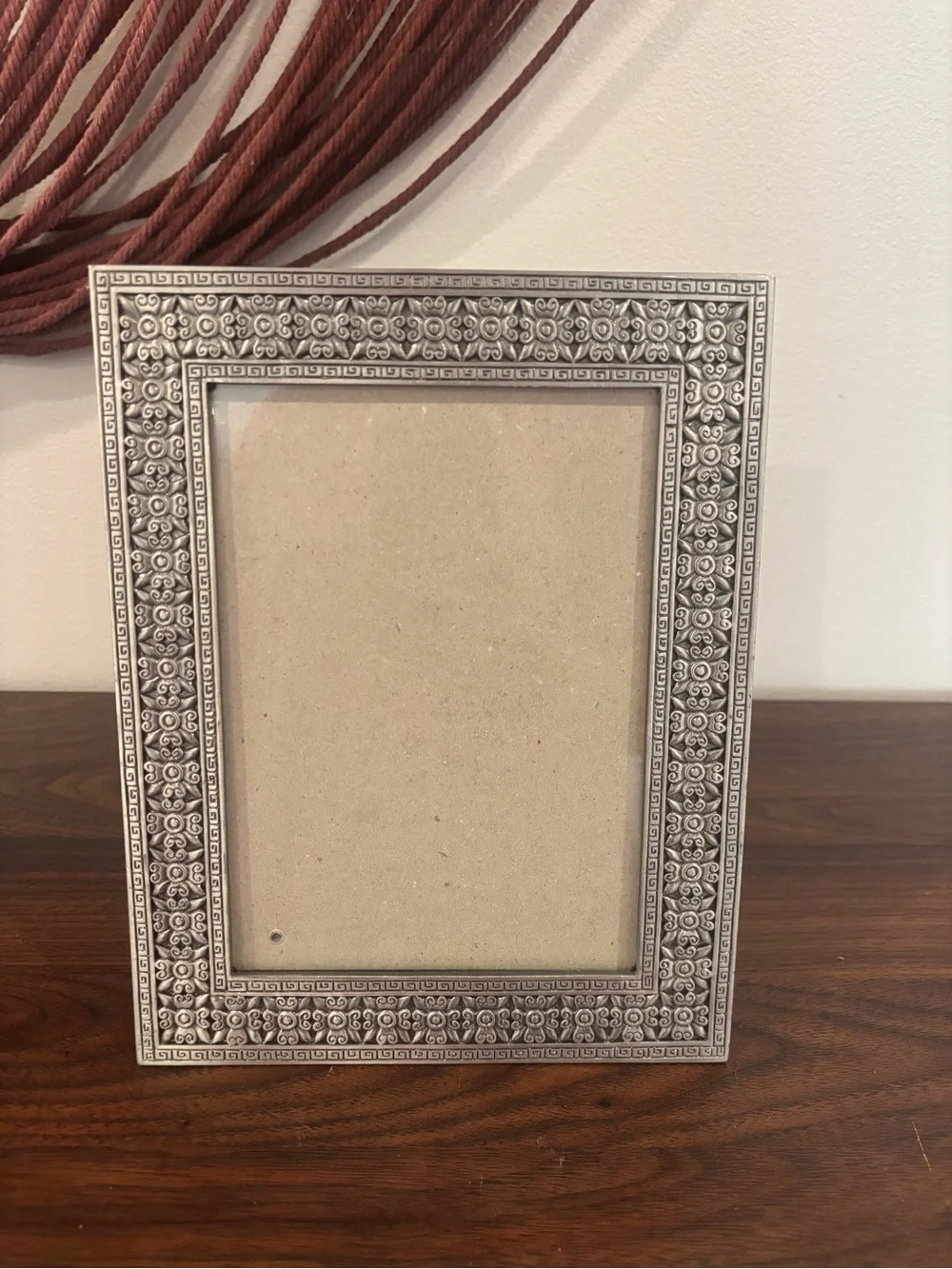 Vintage Ornate Silver Plated Metal Picture Frame